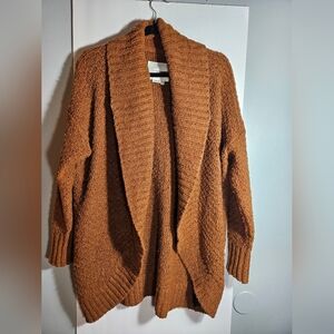 Anthropologie Denise Textured Open Cardigan Women's Brown Cardigan